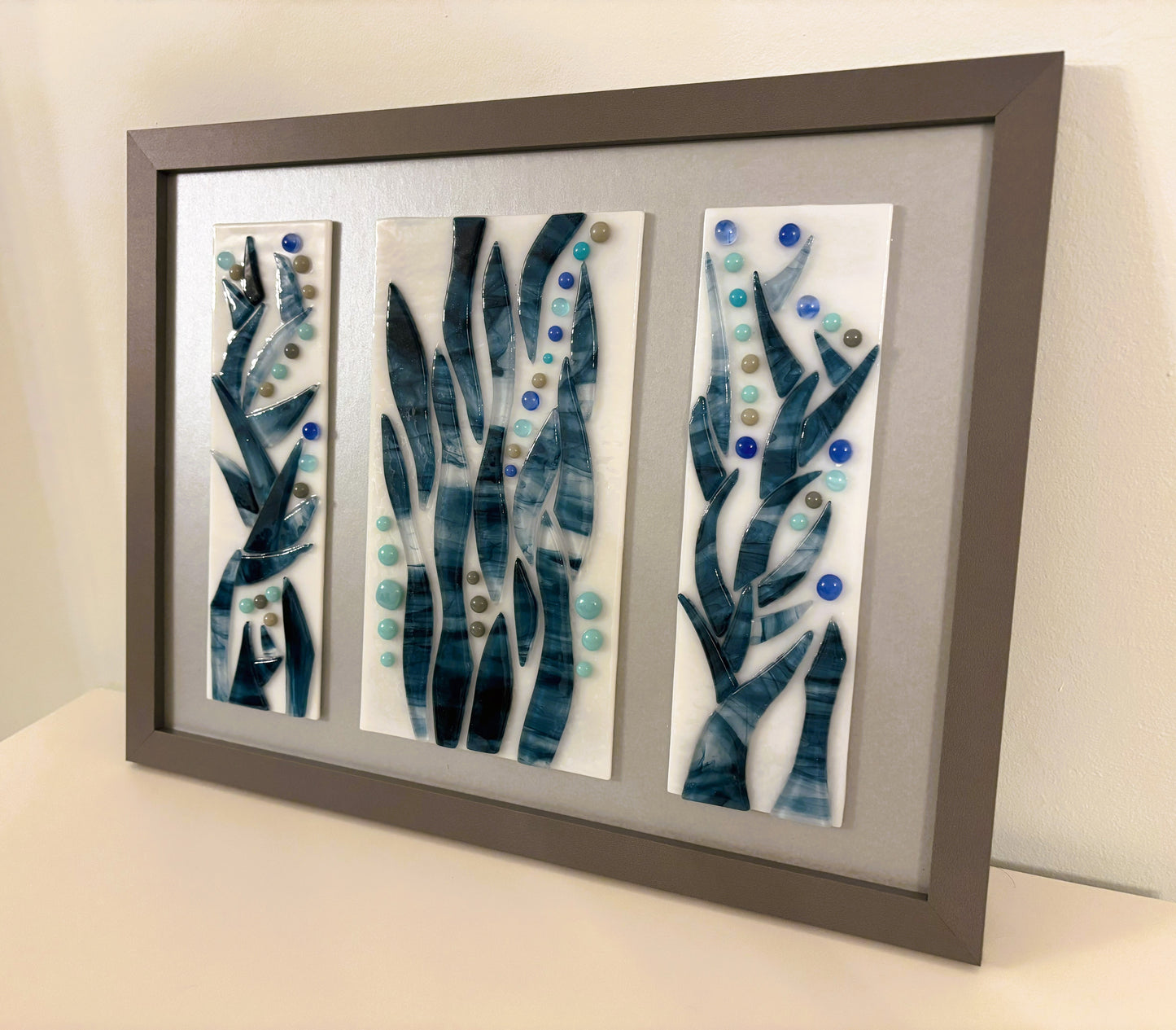 3 x Framed Blue