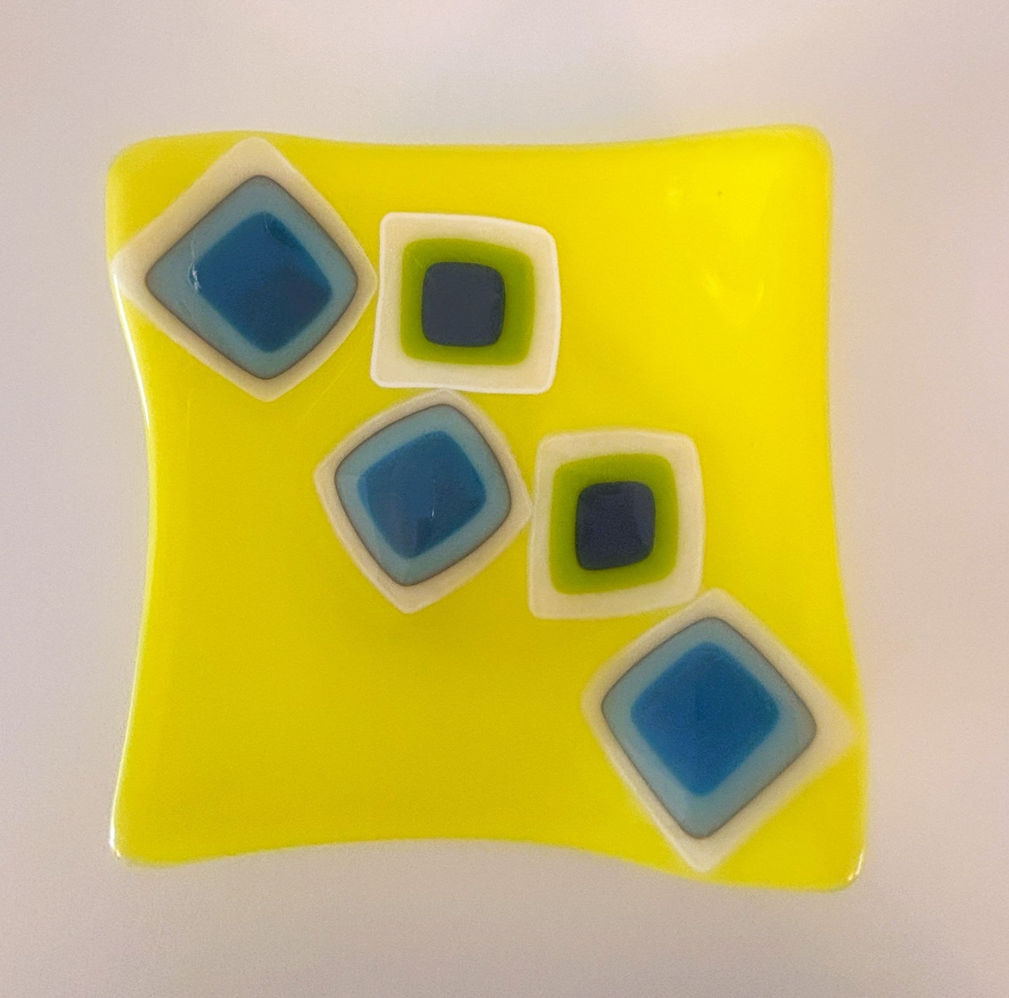 Funky yellow layered plate
