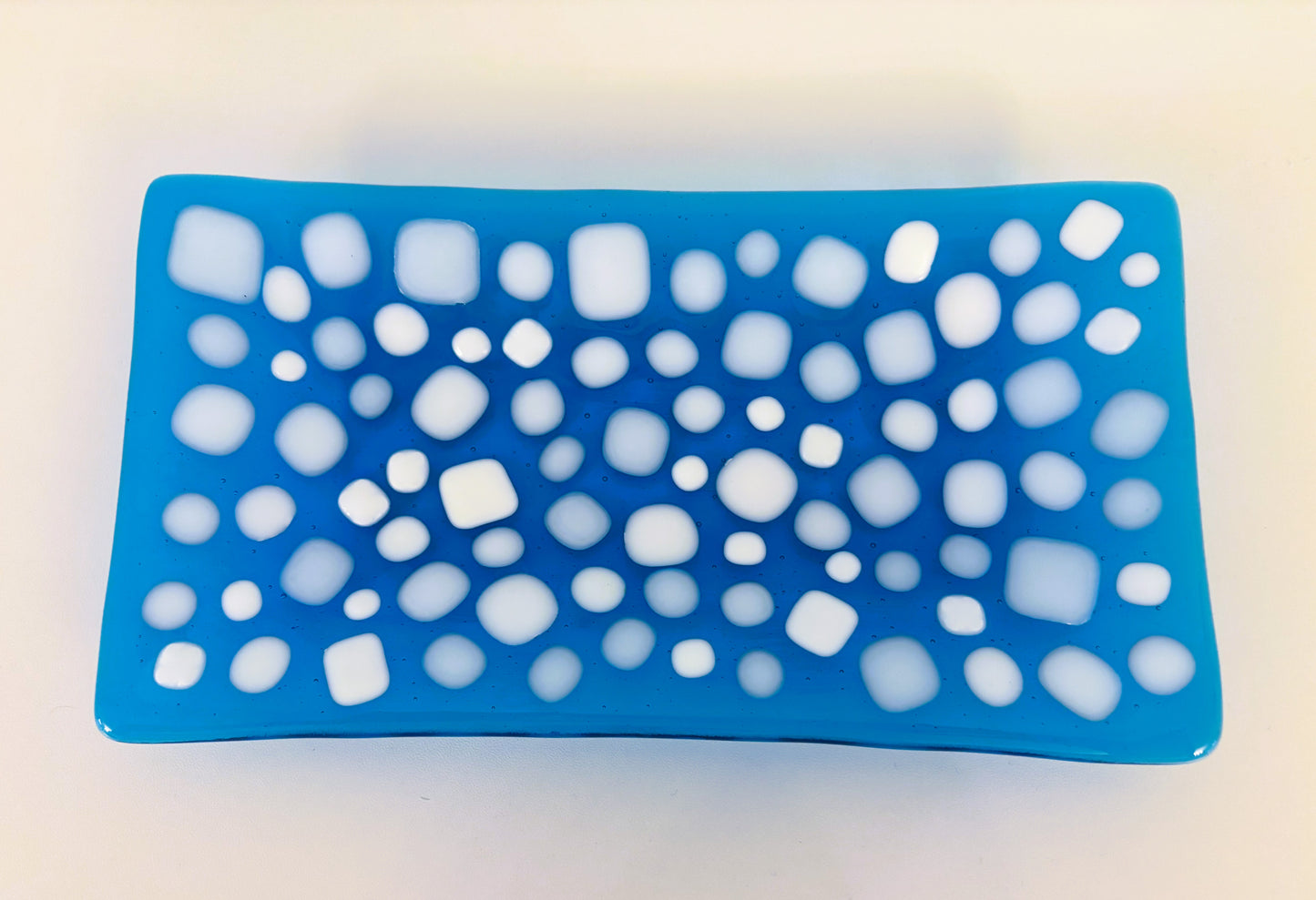 Blue dotty dish