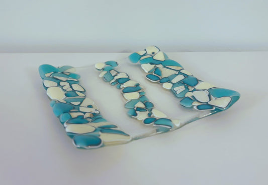 Organic blue and clear plate