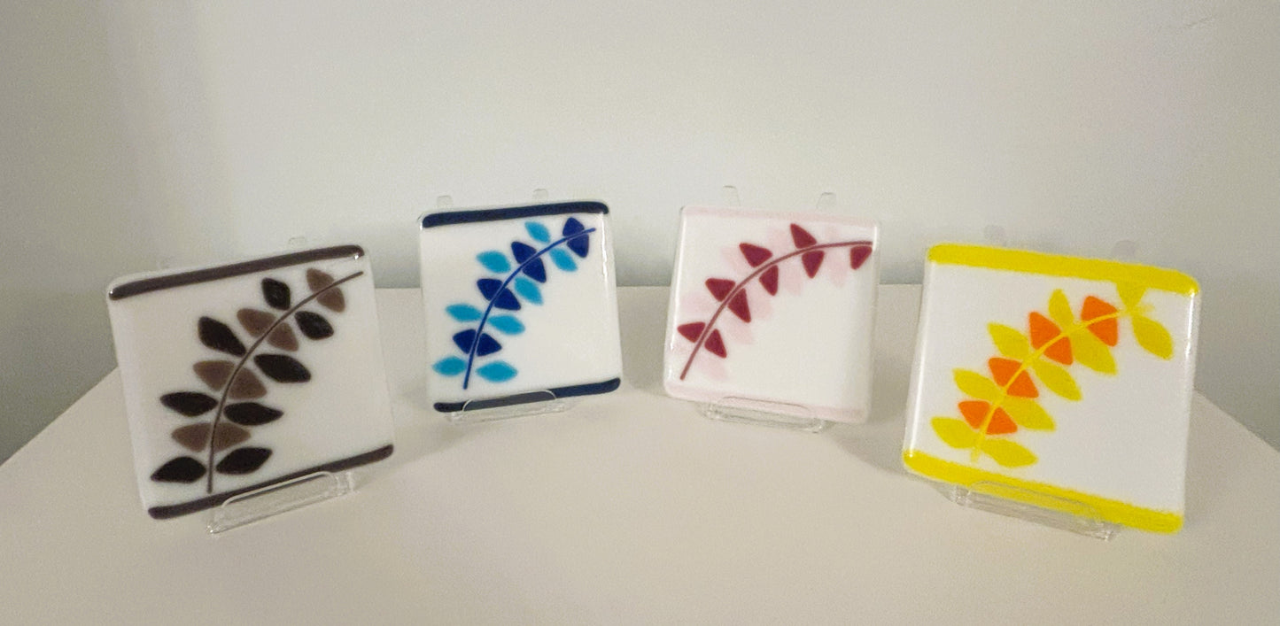 Set of 4 coloured coasters