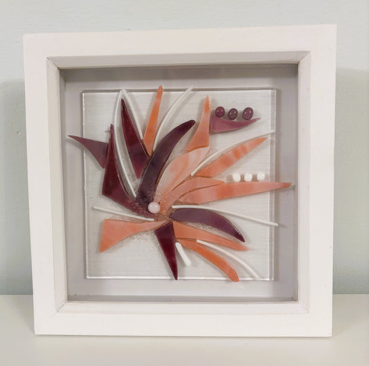 Pink flower framed